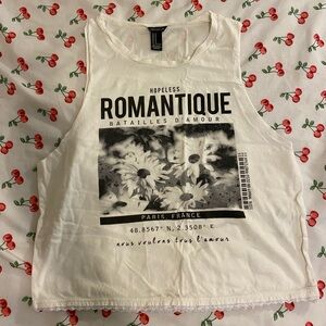 Graphic cropped tank